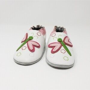 Momo Baby Girl Crib Shoes, Dragonfly, 6-12 Months